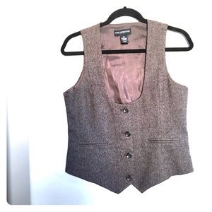 Brown Woven Vest